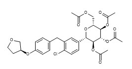 Acetoxy Empagliflozin CAS No 915095-99-7 Kemurnian 98% Bubuk Putih C31H35ClO11