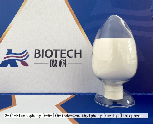 2-(4-Fluorofenil)-5-[(5-Iodo-2-Methylphenyl)Metil]Tiofen CAS 898566-17-1 Bubuk Kristal