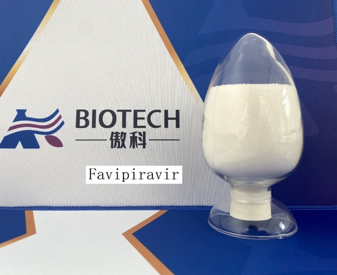 Favipiravir CAS 259793-96-9 Kemurnian 99% Kuning Muda Ke Putih Seperti Bubuk Kristal C5H4FN3O2