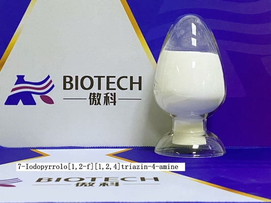 7-Iodopyrrolo[1,2-f][1,2,4]triazin-4-amine CAS No 1770840-43-1 untuk Remdesivir Bubuk kuning Kemurnian 95%