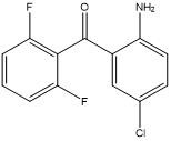 (2-Amino-5-Chlorophenyl)(2,6-Difluorophenyl)Senyawa Heterosiklik Metanon CAS 28910-83-0