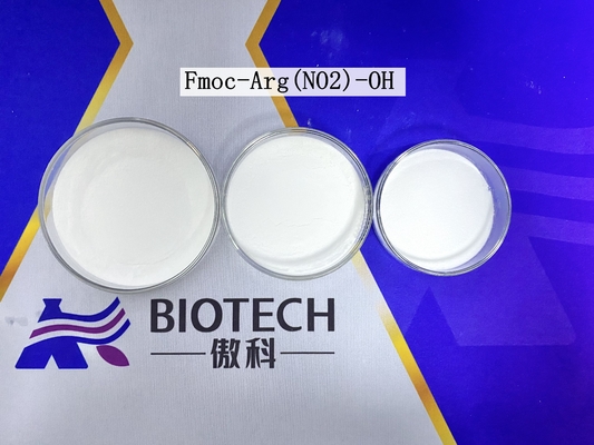 Amino Acid Derivatives Fmoc-Arg ((NO2) -OH CAS. 58111-94-7 White Powder Kemurnian 98% C21H23N5O6