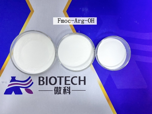 Bubuk Putih Turunan Fmoc-Arg-OH Dengan Kemurnian 98% Nomor CAS 91000-69-0 C21H24N4O4
