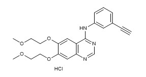 Kemurnian 99% Erlotinib Hidroklorida 183319-69-9 Bubuk Kristal Putih Atau Putih C22H24ClN3O4