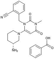 Alogliptin Benzoate CAS No 850649-62-6 Kemurnian 99% C25H27N5O4 Bubuk kristal putih atau kuasi-putih