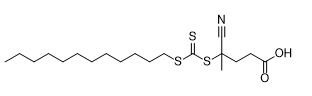 4-Cyano-4-dodecylsulfanylcarbothioylsulfanylpentanoic acid No CAS 870196-80-8 C19H33NO2S3 Padatan putih hingga kuning