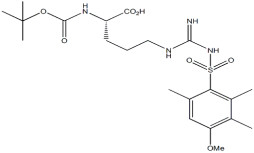 Amino Acid Derivatives Boc-Arg ((Mtr) -OH CAS. 102185-38-6 Putih hingga Putih Putih Powder Purity 98%