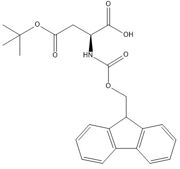 Kemurnian 98% Turunan Asam Amino CAS 71989-14-5 Fmoc-Asp(OtBu)-OH C23H25NO6