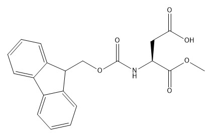 Kemurnian 98% Turunan Asam Amino CAS No.145038-52-4 Fmoc-Asp-OMe C20H19NO6