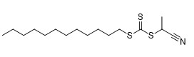 Reagen RAFT C16H29NS3 Kemurnian 95% 1-cyanoethyl dodecyl carbonotrithioate CAS No. 1186022-27-4