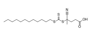 4-Cyano-4-dodecylsulfanylcarbothioylsulfanylpentanoic acid CAS No. 870196-80-8 C19H33NO2S3 Mati putih hingga kuning padat