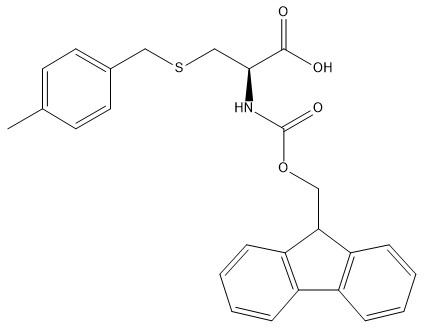 Kemurnian 98% Turunan Asam Amino CAS 136050-67-4 Fmoc-Cys(4-MeBzl)-OH C26H25NO4S
