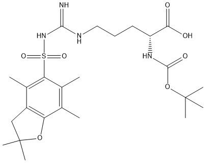 Kemurnian 98% Turunan Asam Amino CAS No 186698-61-3 Boc-D-Arg(Pbf)-OH C24H38N4O7S