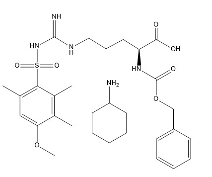 Kemurnian 98% Turunan Asam Amino CAS 80745-09-1 Z-Arg(Mtr)-OH.CHA C30H45N5O7S