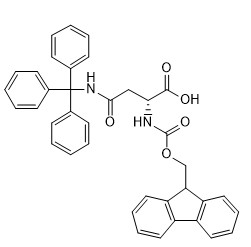 Kemurnian 98% Turunan Asam Amino CAS 180570-71-2 Fmoc-D-Asn(Trt)-OH C38H32N2O5