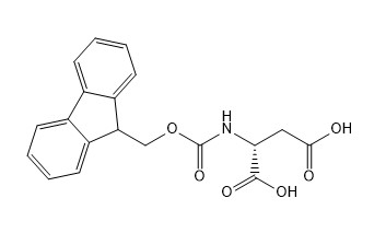 Kemurnian 98% Derivatif Asam Amino CAS No. 136083-57-3 Fmoc-D-Asp-OH C19H17NO6