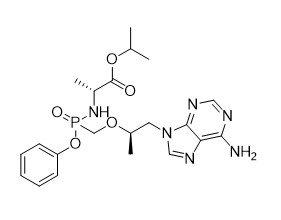 Isopropil ((SR)-((((R)-1-(6-amino-9H-purin-9-il)propan-2-il)oksi)metil)(fenoksi)fosforil)-D-alaninat Kemurnian 95%