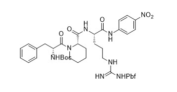 N-Boc-D-Phe-Ala-L-Pip-Arg Pbf-4-Nitroaniline Polipeptida Rantai Pendek Bubuk Kuning Pucat 97%